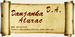 Damjanka Alurac vizit kartica